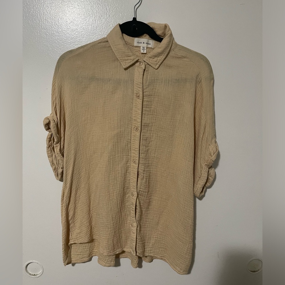 Cloth & Stone by Anthropologie tan top